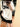 WHITE T-SHIRT WITH BLACK LOGO - CASUAL STYLE SHORT SLEEVES LOOSE FIT