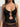 WHITE TANK TOP WITH RING DETAILS SLIM FIT SLEEVELESS DESIGN - S / Black - Sweetheart Supplies