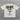 WHITE TEE SHIRT BROWN TEXT RANDOM PRINTING