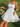 WHITE TIERED SUNDRESS WITH RUFFLED HEM AND VINTAGE POLKA DOT DESIGN - S - Sweetheart Supplies