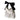 WHITE TOTE BAG WITH BLACK BOW HANDLE FOR CASUAL