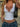 WHITE V-NECK TANK TOP SOLID COLOR DESIGN