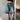 WIDE LEG BLUE DENIM SHORTS RETRO BLUE