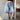 WIDE LEG BLUE DENIM SHORTS RETRO BLUE