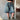 WIDE LEG BLUE DENIM SHORTS RETRO BLUE