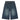 WIDE-LEG DENIM CULOTTES WITH WHISKER TEXTURE WASH