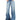 WIDE-LEG DENIM JEANS WITH VINTAGE WASHED LOW WAIST DESIGN