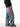 WIDE-LEG DENIM PANTS WITH RED STRIPES MID WAIST STRAIGHT LEG STYLE