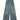 WIDE-LEG DENIM PANTS WITH TREE BRANCH DESIGN MID WAIST PLEATED