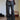 WIDE-LEG GRAY PANTS WITH SPLIT WAISTBAND FOR HIP HOP STYLE