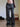 WIDE-LEG GRAY PANTS WITH SPLIT WAISTBAND FOR HIP HOP STYLE