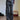 WIDE-LEG GRAY PANTS WITH SPLIT WAISTBAND FOR HIP HOP STYLE