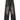 WIDE-LEG JEANS BLACK MID WAIST COTTON BLEND