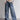 WIDE-LEG LIGHT-WASH JEANS WITH LOW-RISE BUTTONED WAISTBAND LOOSE COTTON BLEND
