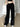WIDE-LEG PANTS WITH WHITE STRIPES - RETRO SPORT BLACK CONTRAST