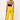 WOMAN'S BLACK HALTER TOP AND YELLOW TRACK PANTS FOR STREET STYLE