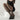 WOMEN GEOMETRIC PATTERN RHINESTONE KNIT SOCKS PAIR