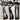 WOMEN KNIT STRIPE SOCK SET WITH ELEGANT WEAVING 3 PAIRS