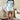 WOMENS TWO-PIECE SET AZURE COLOR BLOCK PATTERN