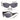 WRAPAROUND SUNGLASSES SILVER STAR PATTERN FASHION GLASSES