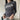 Y2K GRAY LONG-SLEEVED SHIRT WITH WHITE GRAPHIC AND SILVER CROSS NECKLACE