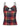Y2K SPAGHETTI STRAP COLLAR TOP WITH PLAID AND WOVEN DETAILS