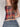 Y2K SPAGHETTI STRAP COLLAR TOP WITH PLAID AND WOVEN DETAILS