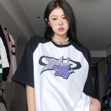 Y2K T-Shirts Korean Vintage Streetwear Casual Acubi
