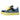 YELLOW DENIM VEGAN LEATHER CHILD SKATER SNEAKERS