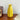 YELLOW FLOWER VASE WITH WHITE DAISIES IN AESTHETIC PASTEL STYLE