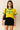 YELLOW T-SHIRT WITH GREEN TRIM FOR CASUAL WEAR