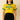 YELLOW T-SHIRT WITH GREEN TRIM FOR CASUAL WEAR