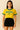 YELLOW T-SHIRT WITH GREEN TRIM FOR CASUAL WEAR