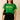 YELLOW T-SHIRT WITH GREEN TRIM FOR CASUAL WEAR