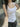 YELLOW TANK TOP AND BLACK SWEATPANTS SET IN SOFT KNIT FABRIC