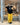 YELLOW WIDE LEG TRACK PANTS WITH BLACK STRIPES - AMERICAN RETRO STYLE