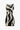 ZEBRA-STRIPED KNIT DRESS WITH STYLISH ACRYLIC DESIGN